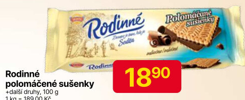 Sušenky Rodinné polomáčené Sedita