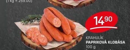 Papriková klobása Krahulík
