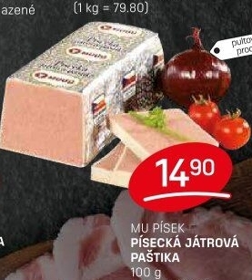 Paštika játrová písecká Maso uzeniny Písek