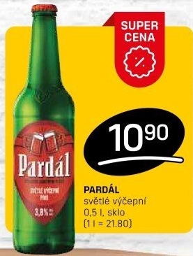 Pivo světlé výčepní 10° Pardál