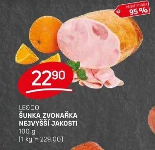 Šunka Zvonařka nejvyšší jakosti LE&amp