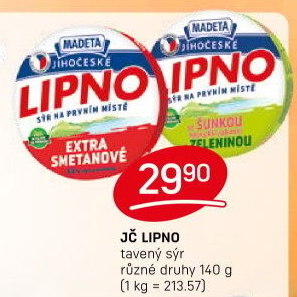 Tavený sýr Jihočeské Lipno Madeta