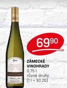 Vína Zámecké Vinohrady Vinný sklep Sovín