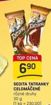 Celomáčené Tatranky Sedita