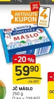 Máslo Jihočeské Madeta