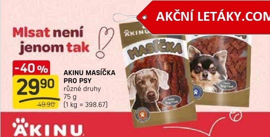 Pamlsky pro psy Masíčka Akinu
