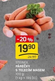 Párečky s telecím masem Steinex