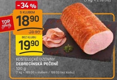 Pečeně debrecínská Kostelecké uzeniny