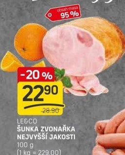 Šunka Zvonařka nejvyšší jakosti LE&amp