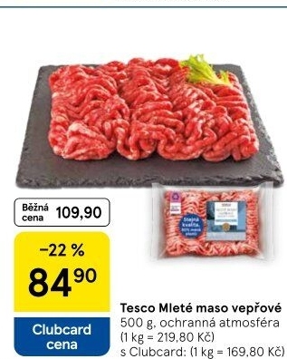 Maso mleté vepřové Tesco