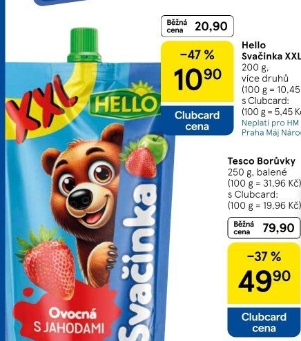 Ovocná kapsička Svačinka Hello