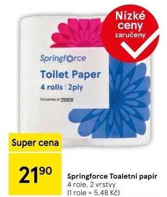 Toaletní papír 2vrstvý Springforce