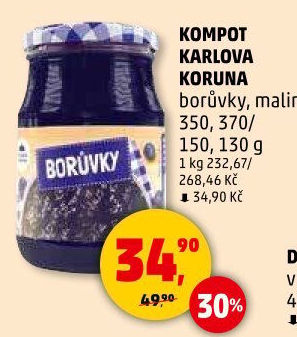 Kompot maliny Karlova Koruna