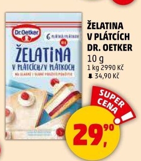 Plátková želatina Dr.Oetker