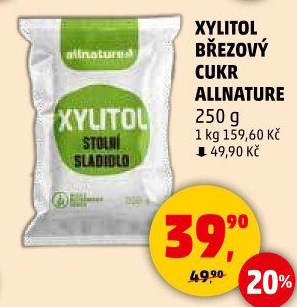 Sladidlo březový cukr Xylitol Allnature