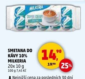 Smetánky do kávy Milkeria