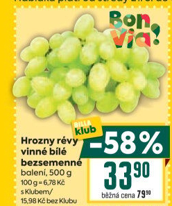 Hrozny bílé bezsemenné Billa Bonvia