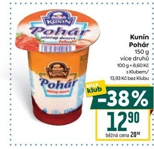 Mléčný Pohár Mlékárna Kunín