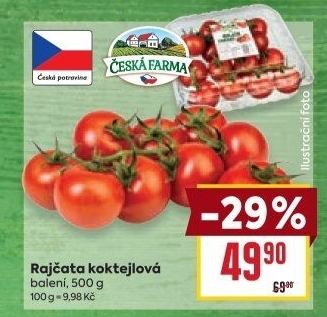 Rajčata koktejlová Česká farma