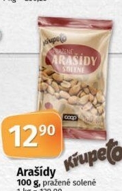 Arašídy pražené Křupeto Coop