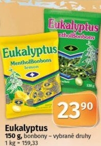Bonbony mentolové Eukalyptus