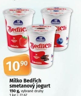 Jogurt Bedřich smetanový ochucený Milko