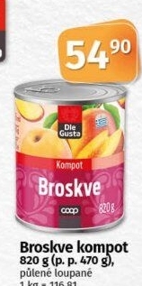 Kompot broskve Dle Gusta