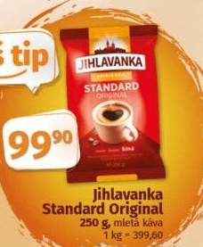 Mletá káva Standard Jihlavanka