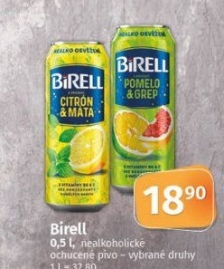 Nealkoholické pivo ochucené Birell