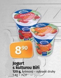 Ochucený jogurt s bifidokulturou Ranko