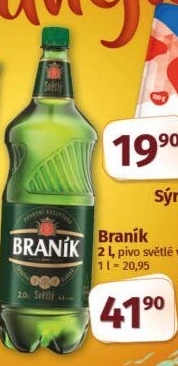 Pivo světlé výčepní 10° Braník