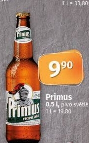 Pivo světlé výčepní 10° Primus