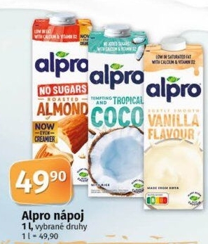 Rostlinné nápoje Alpro