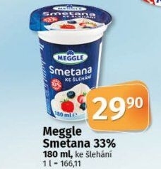 Smetana ke šlehání Meggle 33%