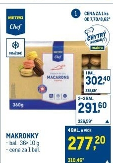 Makronky mražené Metro Chef