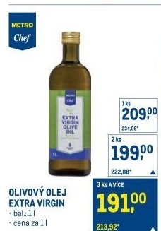 Olivový olej extra panenský Metro Chef