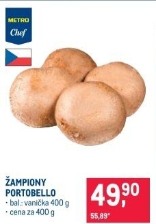 Žampiony Portobello Metro Chef