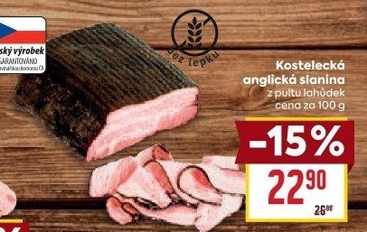 Anglická slanina kostelecká