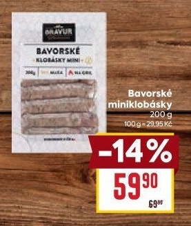 Bavorské klobásky mini Bravur