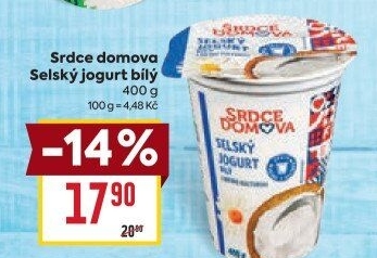 Bílý jogurt Selský Srdce Domova