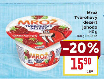 Dezert Tvarohový ochucený Mrož