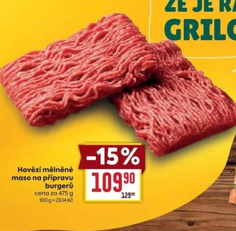 Hovězí mleté maso na burger