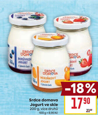 Jogurt ve skle Srdce Domova