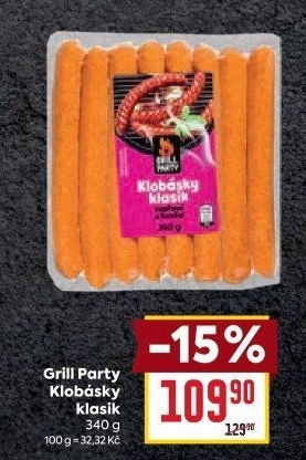 Klobása klasik Grill Party