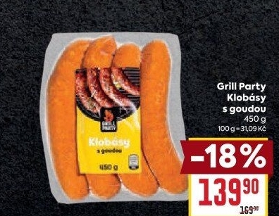 Klobása s goudou Grill Party