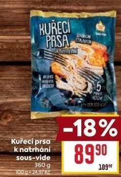 Kuřecí prsa k natrhání sous vide Vodňanské kuře