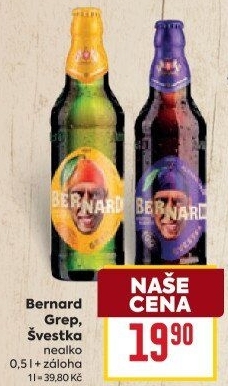Nealkoholické pivo ochucené Bernard