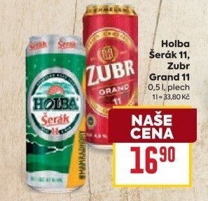 Pivo světlý ležák 11° Grand Pivovar Zubr