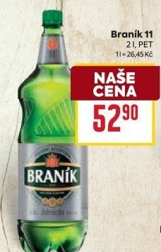 Pivo světlý ležák 11° Jedenáctka Braník