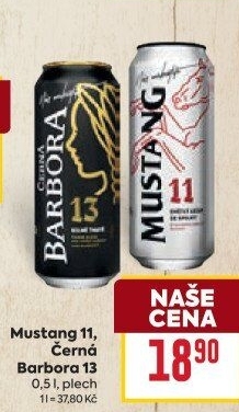 Pivo světlý ležák Mustang 11° Ostravar